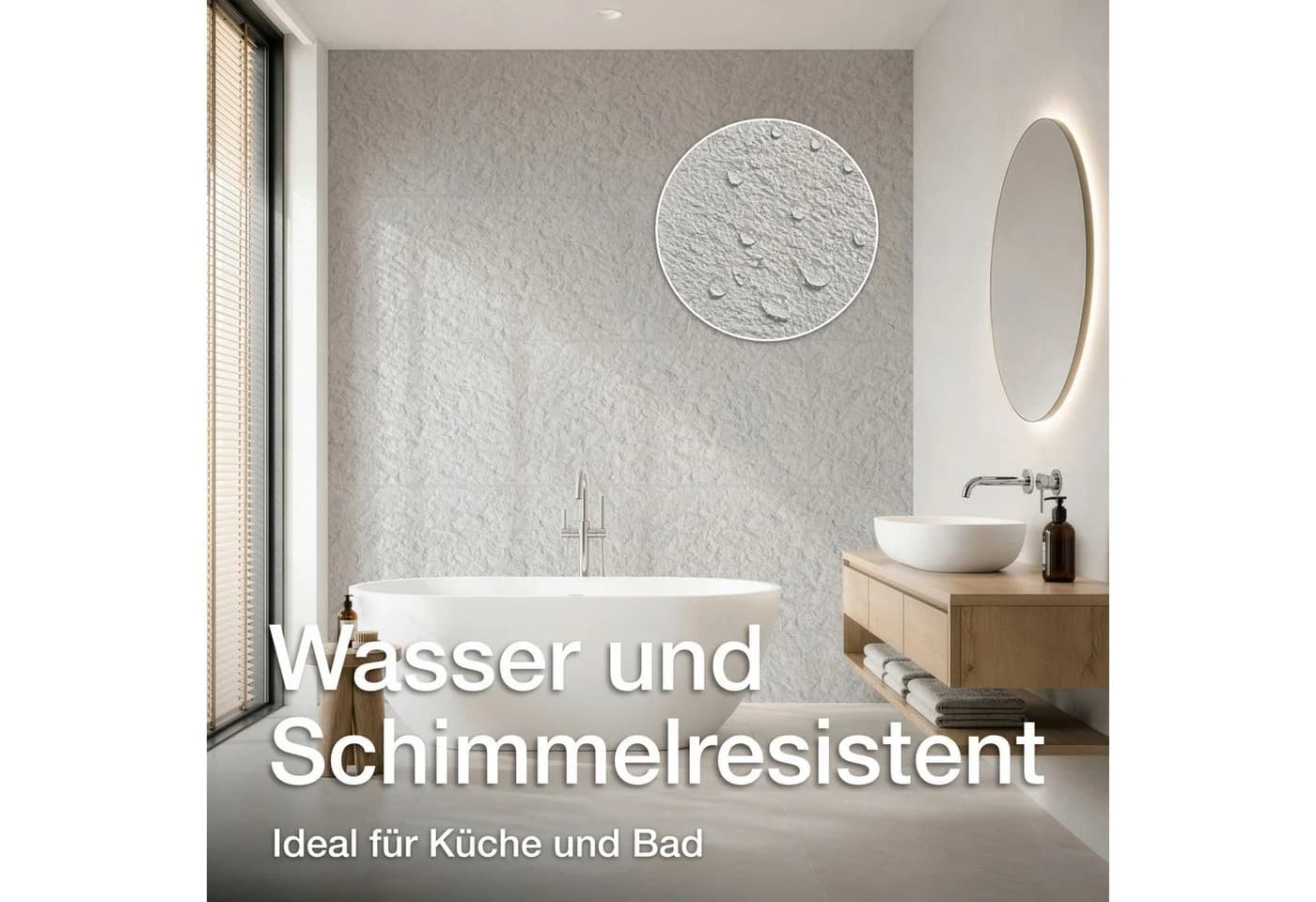Hexim 3D Wandpaneel Steinoptik Beige PU Wandverkleidung - Bild 4