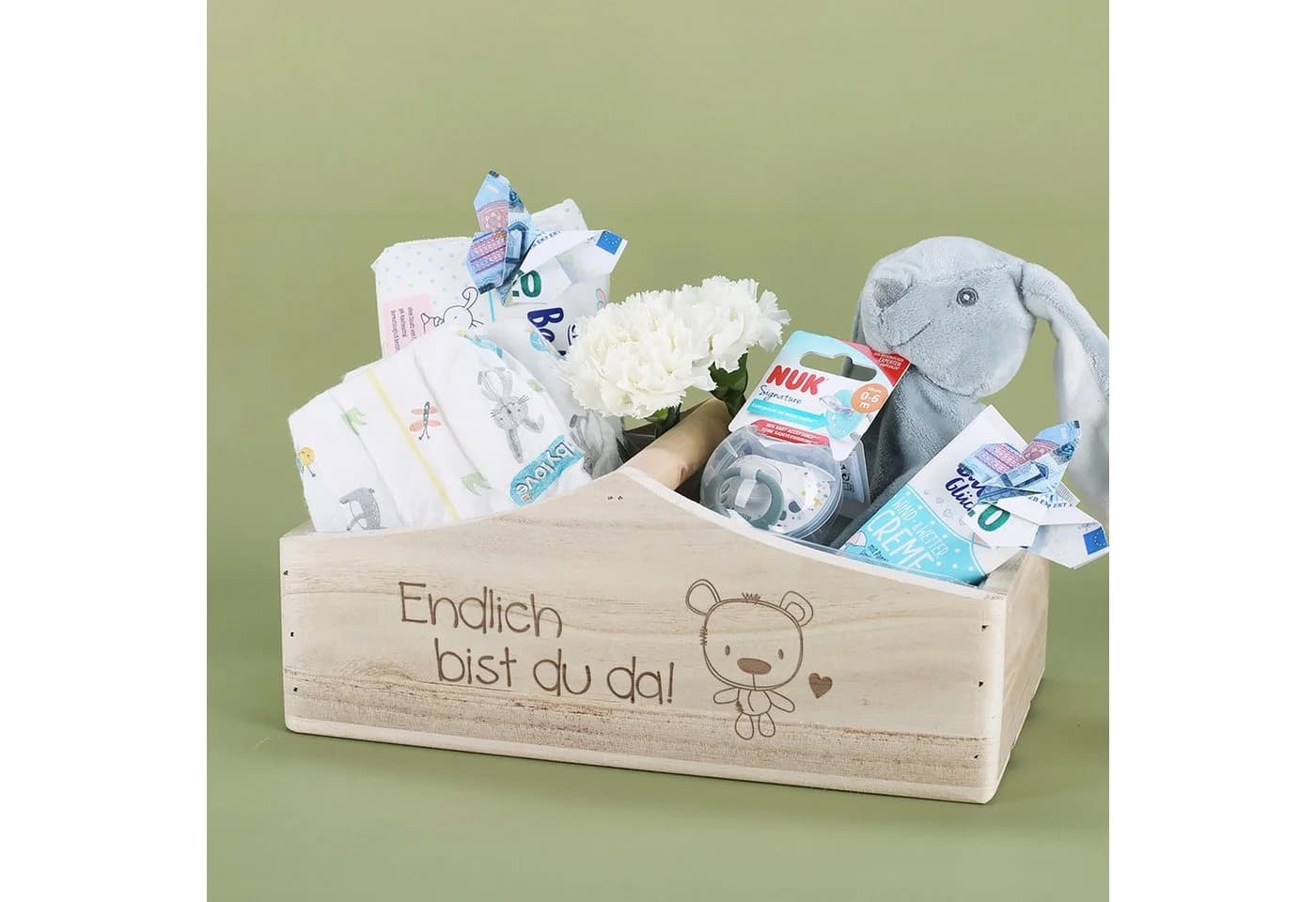 Striefchen Geschenkbox zur Geburt mit Teddy Motiv graviert - Bild 4