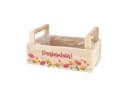 Herz & Heim Geschenkbox aus Holz mit Blumenmotiv und Griffen Bild 2
