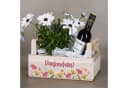 Herz & Heim Geschenkbox aus Holz mit Blumenmotiv und Griffen Bild 4
