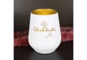 Herz & Heim Windlicht „Glückslicht“ Glas mit Gravur Schwarz/Weiß Bild 1