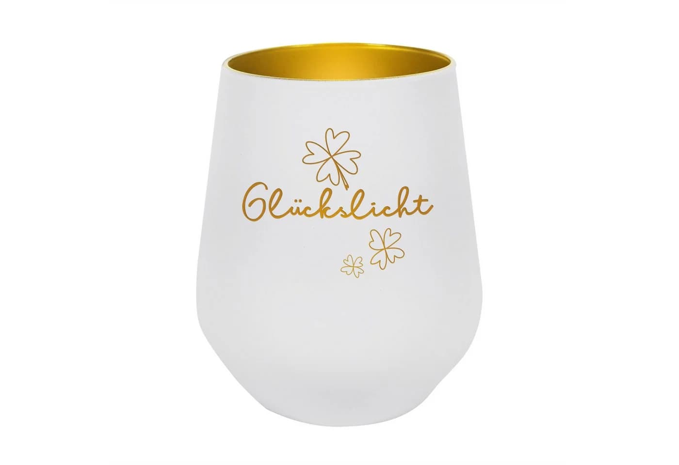 Herz & Heim Windlicht „Glückslicht“ Glas mit Gravur Schwarz/Weiß - Bild 2