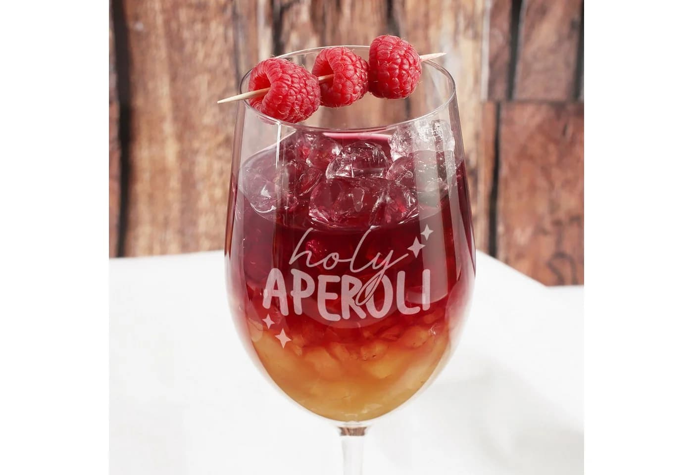 Herz & Heim Weinglas für Aperol Spritz mit Gravur, Teqton Glas, 430 ml - Bild 4