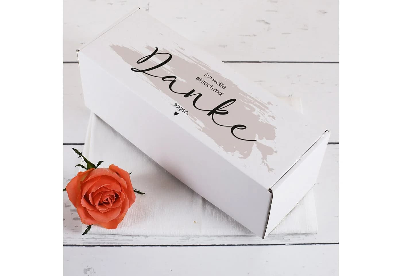 Herz & Heim Geschenkbox Dankeschön Pappe Weiß - Bild 3