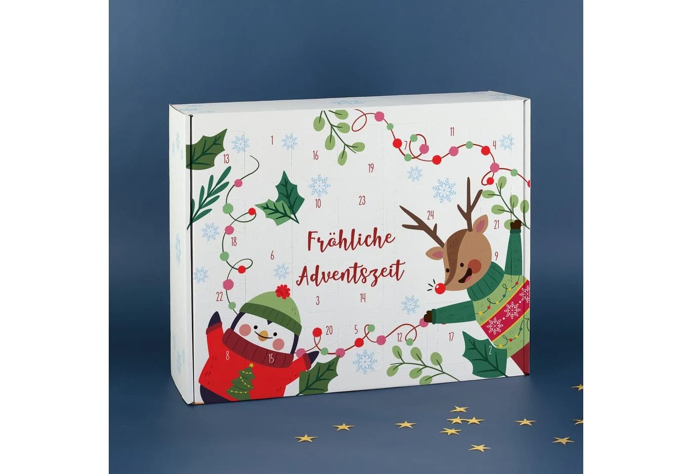 Herz & Heim befüllbarer Adventskalender mit festlichen Motiven zu Weihnachten - DIY Adventskalender