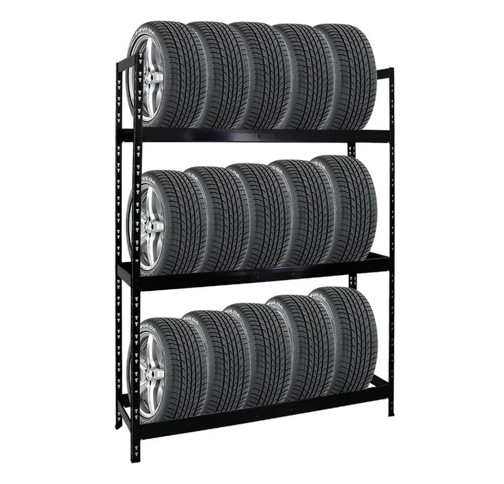 PROREGAL® Schwerlastregal TIGER XL 900kg für 18-21 Reifen Schwarz - Bild 2