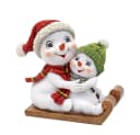 Dekohelden24 Schneekinderpaar Dekofigur Rot-Grün Bild 2