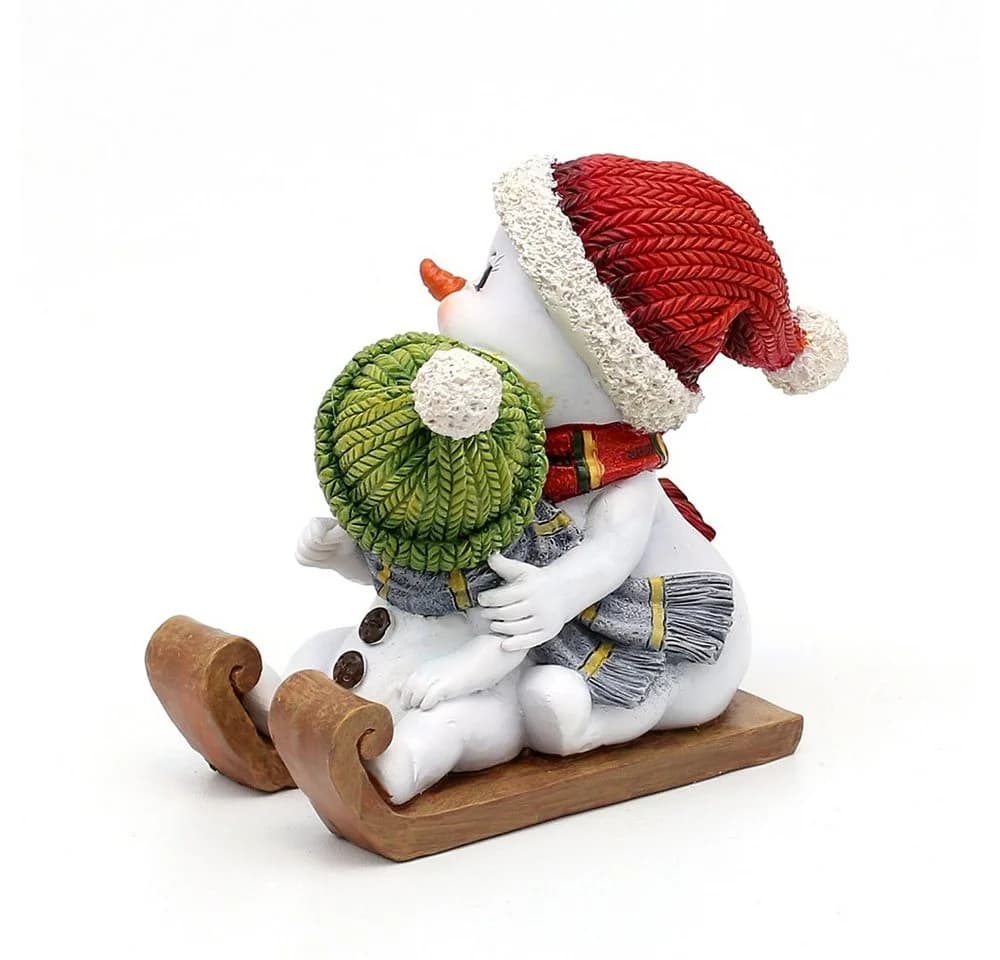 Dekohelden24 Schneekinderpaar Dekofigur Rot-Grün - Bild 3