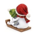 Dekohelden24 Schneekinderpaar Dekofigur Rot-Grün Bild 5