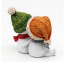 Dekohelden24 Schneekinderpaar mit Mütze und Schal Bild 3
