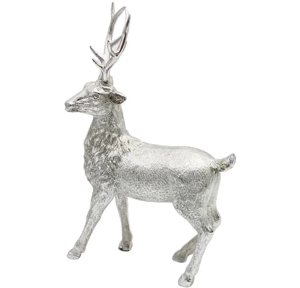 Dekohelden24 Hirschfigur Silber Keramik - Bild 3