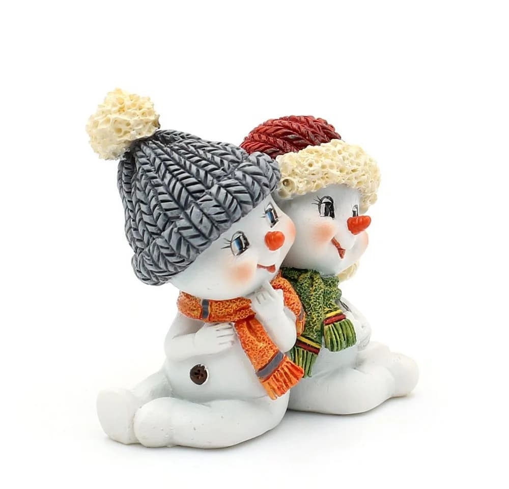 Dekohelden24 Schneekinderpaar 2er Set Bunt Polyresin - Bild 5