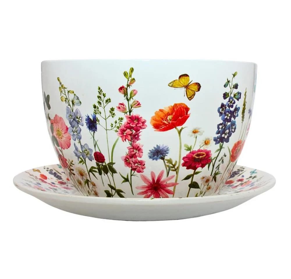 Dekohelden24 Pflanzkübel Keramik Bunt 1 St - Bild 5