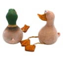 Dekohelden24 Gartenfigur Dekoenten 2er-Set Braun Mattes Finish Bild 4