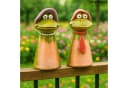 Dekohelden24 2er Set Keramik Zaunstecker Frosch Bunt Bild 1