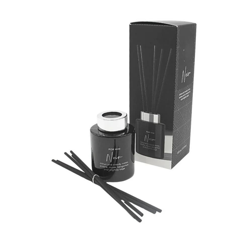 Dekohelden24 Duftkerze Diffuser Schwarz/Weiß mit 5 Stäbchen - Bild 4