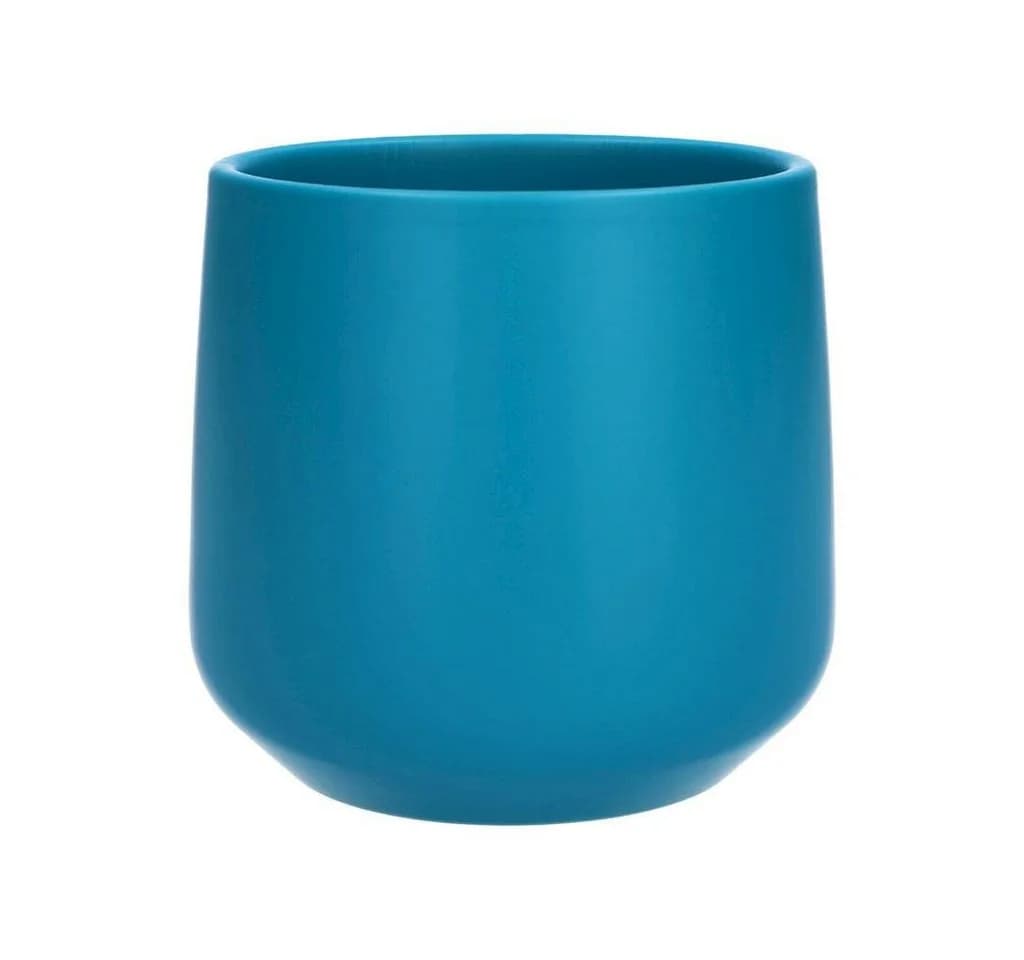 INNA-Glas Blumentopf Übertopf ZIOKA Keramik matt-türkis