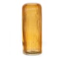 INNA-Glas Dekovase ALBURGIS mit Rillen, orange-klar, 25cm Bild 2