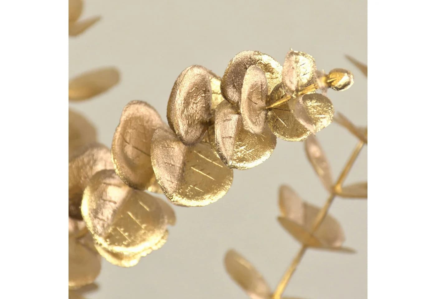 artplants Kunstzweig Eukalyptus Gold 85cm