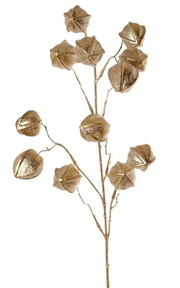 artplants Goldener Physalis-Kunstzweig 90cm