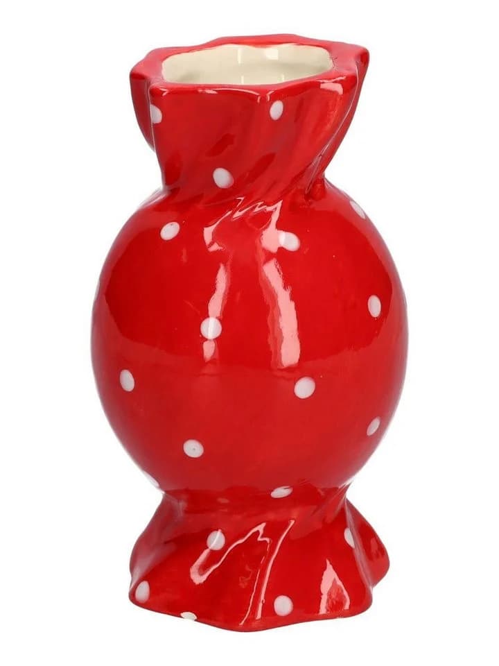 INNA-Glas Bauchige Vase Amiel Keramik Rot