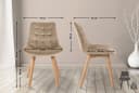 CLP Esszimmerstuhl Brook 2er Set Samt Holzgestell Buche Bild 2