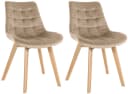 CLP Esszimmerstuhl Brook 2er Set Samt Holzgestell Buche Bild 3