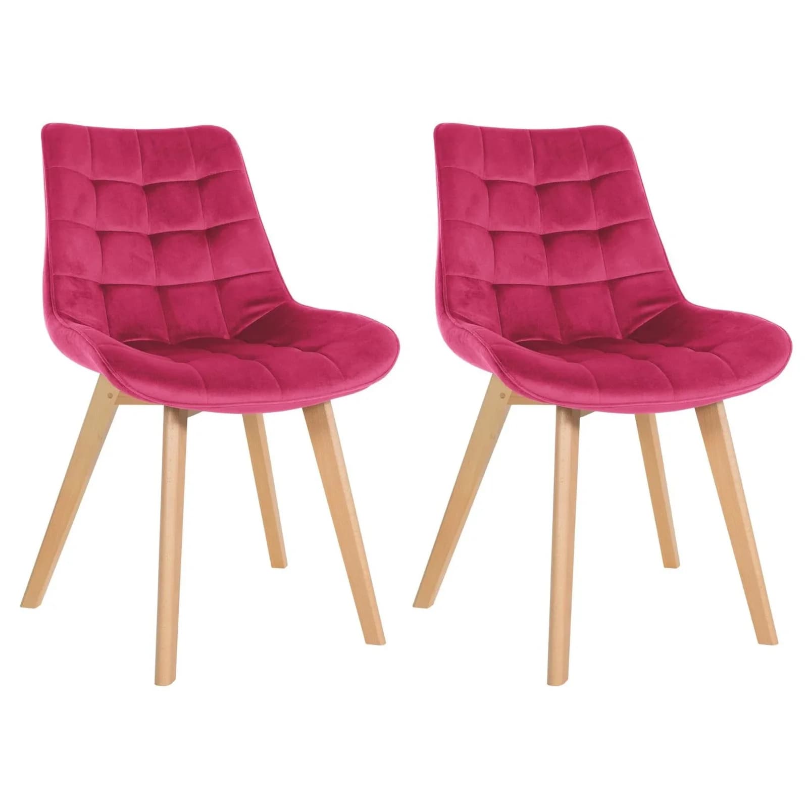CLP 2er Set Stuhl Brook Samt Esszimmerstuhl Holzgestell
