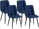 CLP Esszimmerstuhl 4er Set Antibes Schwarz Stoff Polsterstühle Bild 3