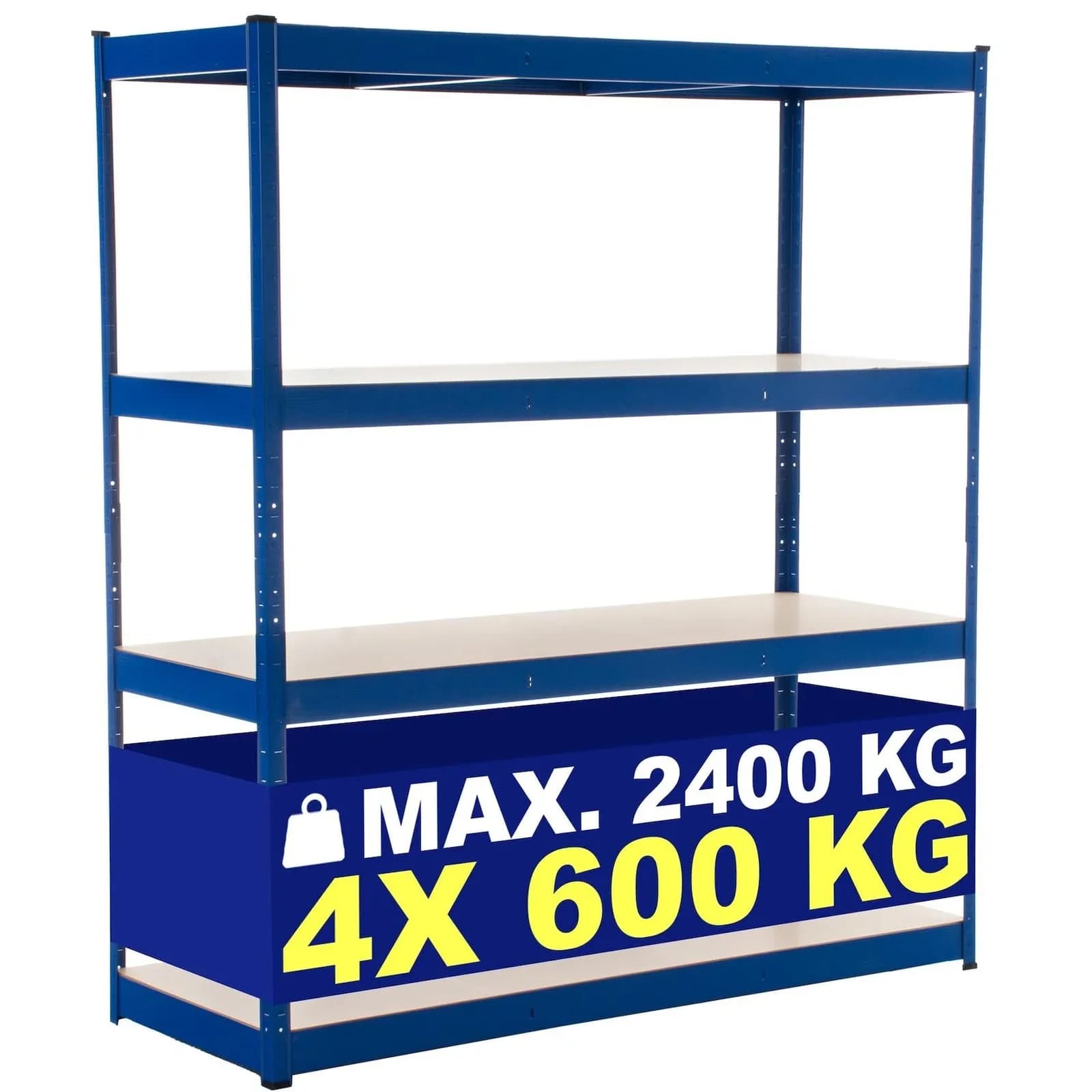 CLP Schwerlastregal Metall-Steckregal Grau 160x180x60 cm