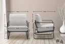 CLP Lounger Manea Relaxsessel mit Metallgestell Kunstleder oder Stoff Bild 2