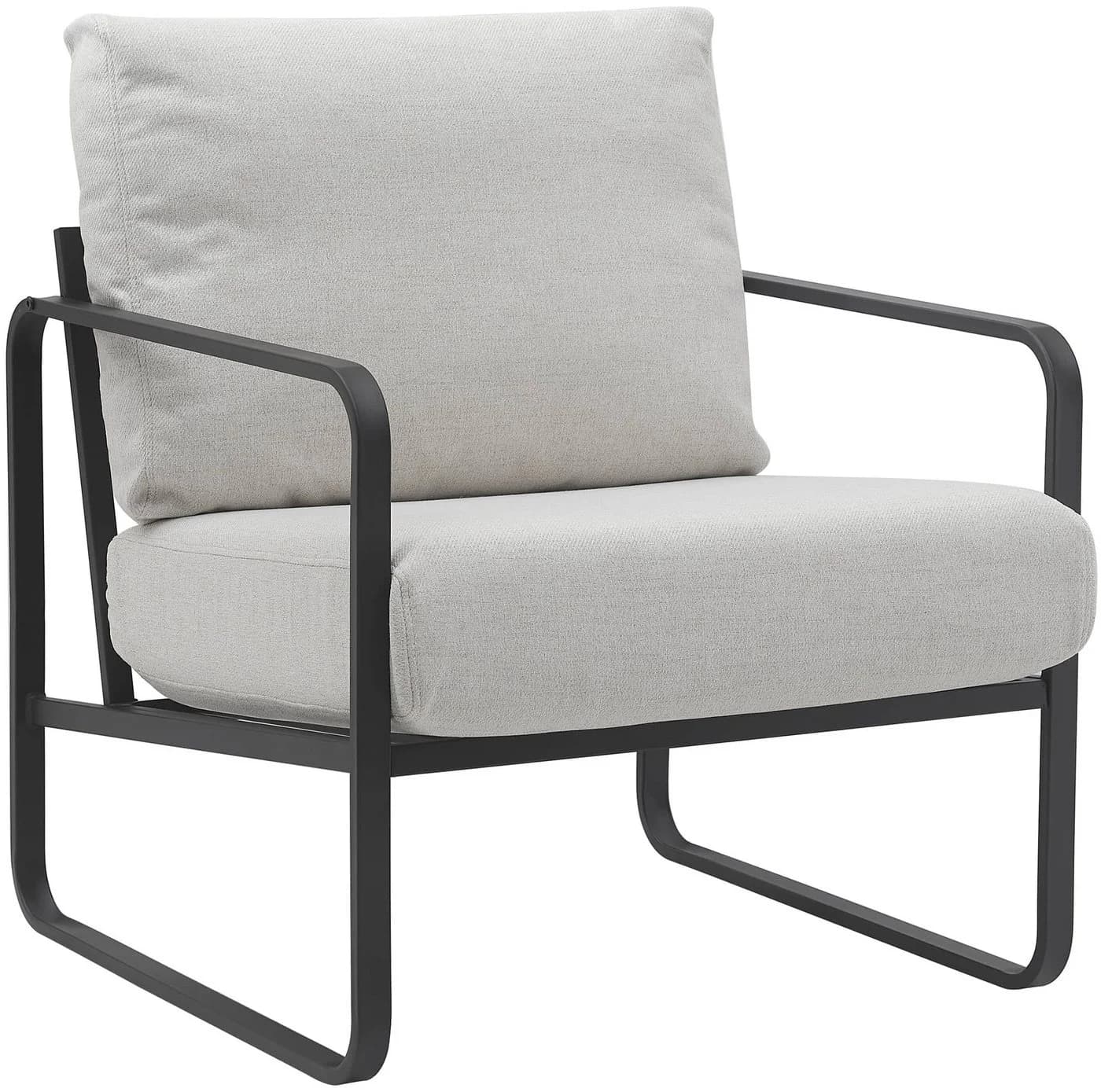 CLP Lounger Manea Relaxsessel mit Metallgestell Kunstleder oder Stoff - Bild 3