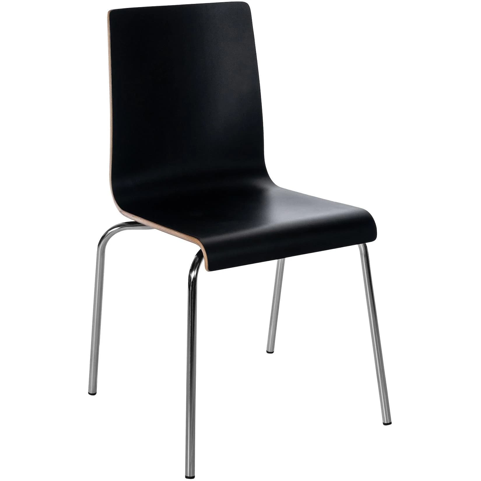 CLP Stapelstuhl Gahanna Formholz HPL-Laminat Stahlgestell verchromt