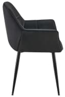 CLP Esszimmerstuhl Roseville 2er Set Schwarz Samt Bild 5