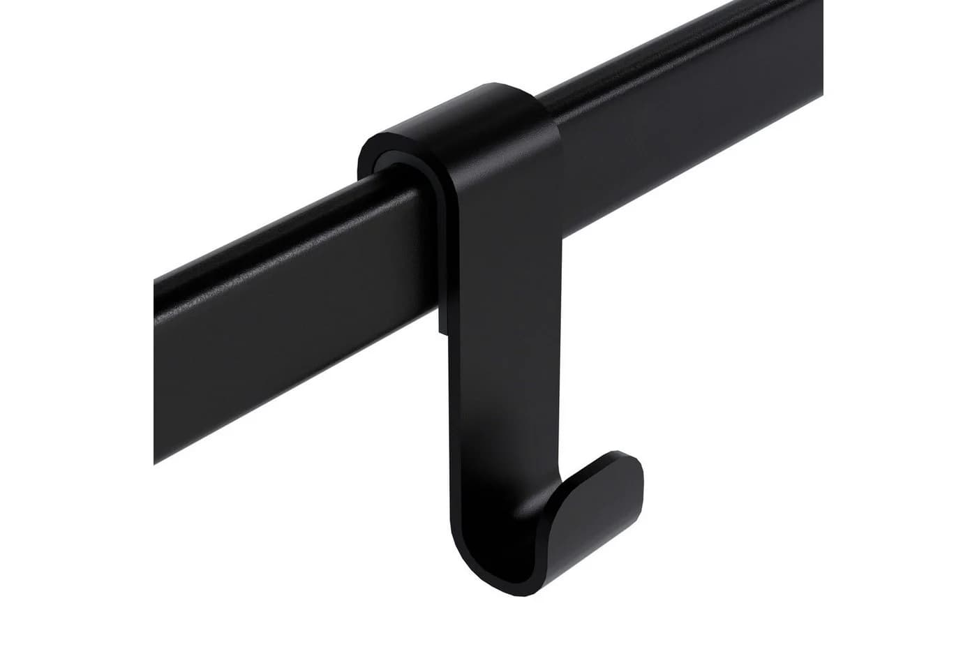 CLP Handtuchhalter Lenexa Tür-Hängeregal Metall Schwarz 3 Stangen - Bild 5