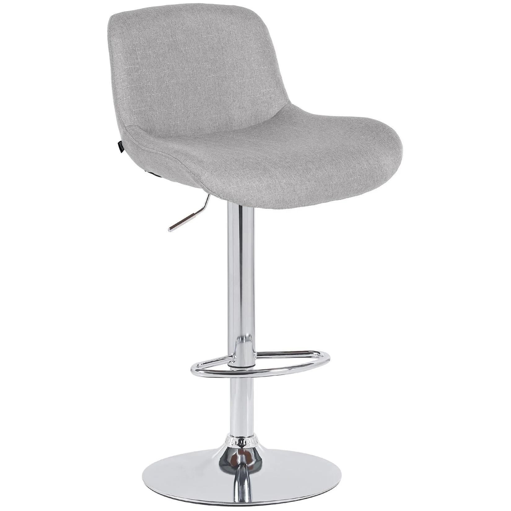 CLP Barhocker Solon Chrom Höhenverstellbar mit Rückenlehne