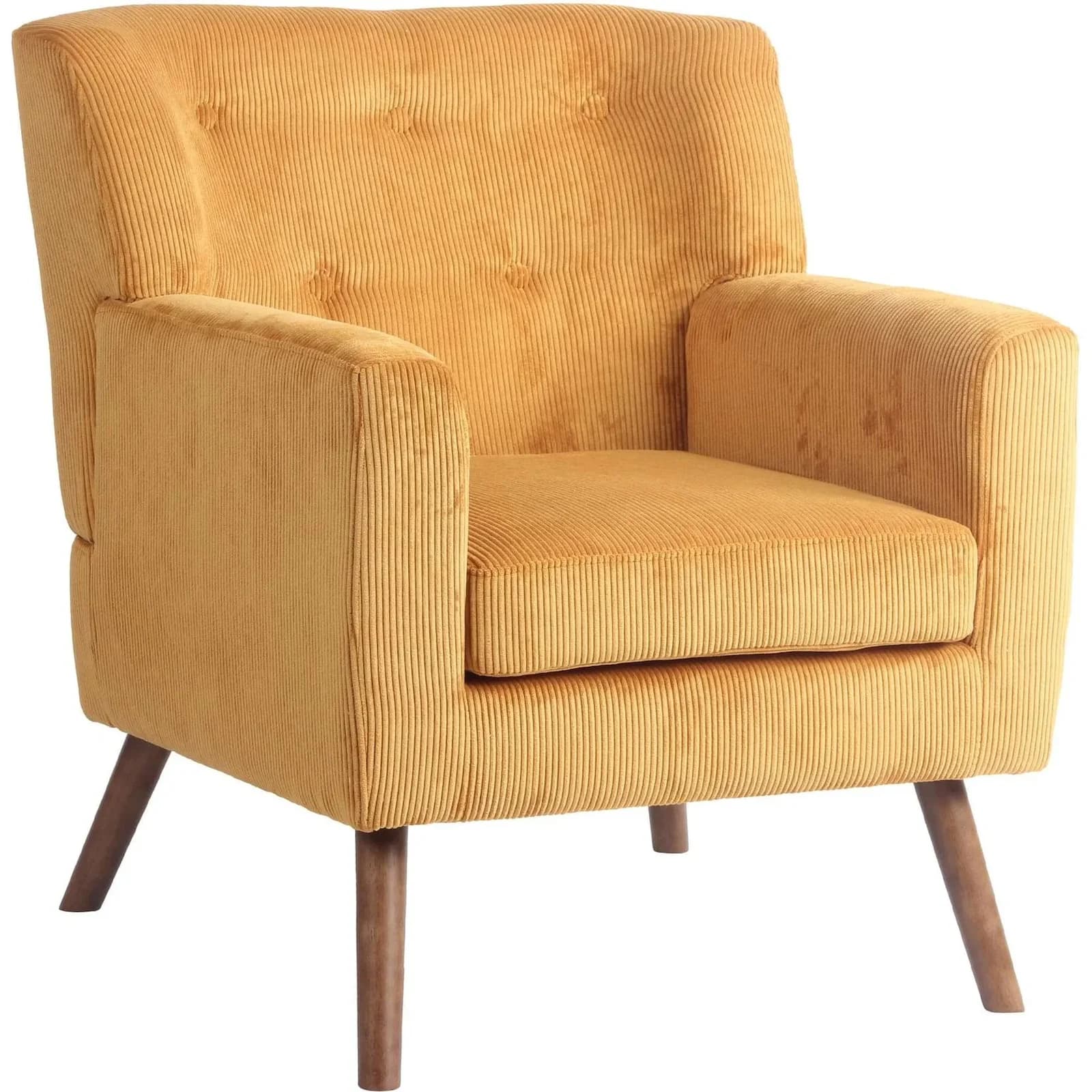 CLP Loungesessel Kioni Cordbezug Kautschukholz Orange