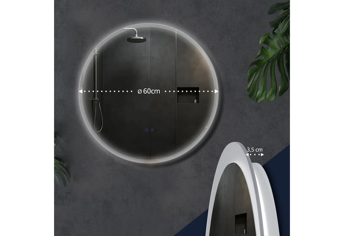 CLP Badspiegel Laconia mit Bluetooth-Lautsprecher, LED-Beleuchtung, Anti-Beschlag - Bild 2