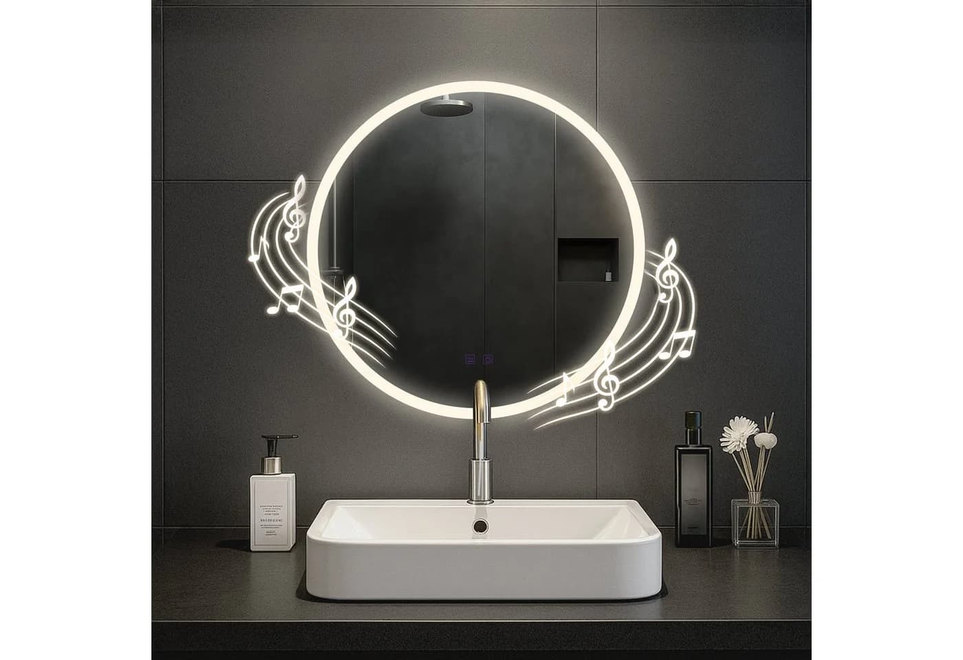 CLP Badspiegel Laconia mit Bluetooth-Lautsprecher, LED-Beleuchtung, Anti-Beschlag - Bild 3