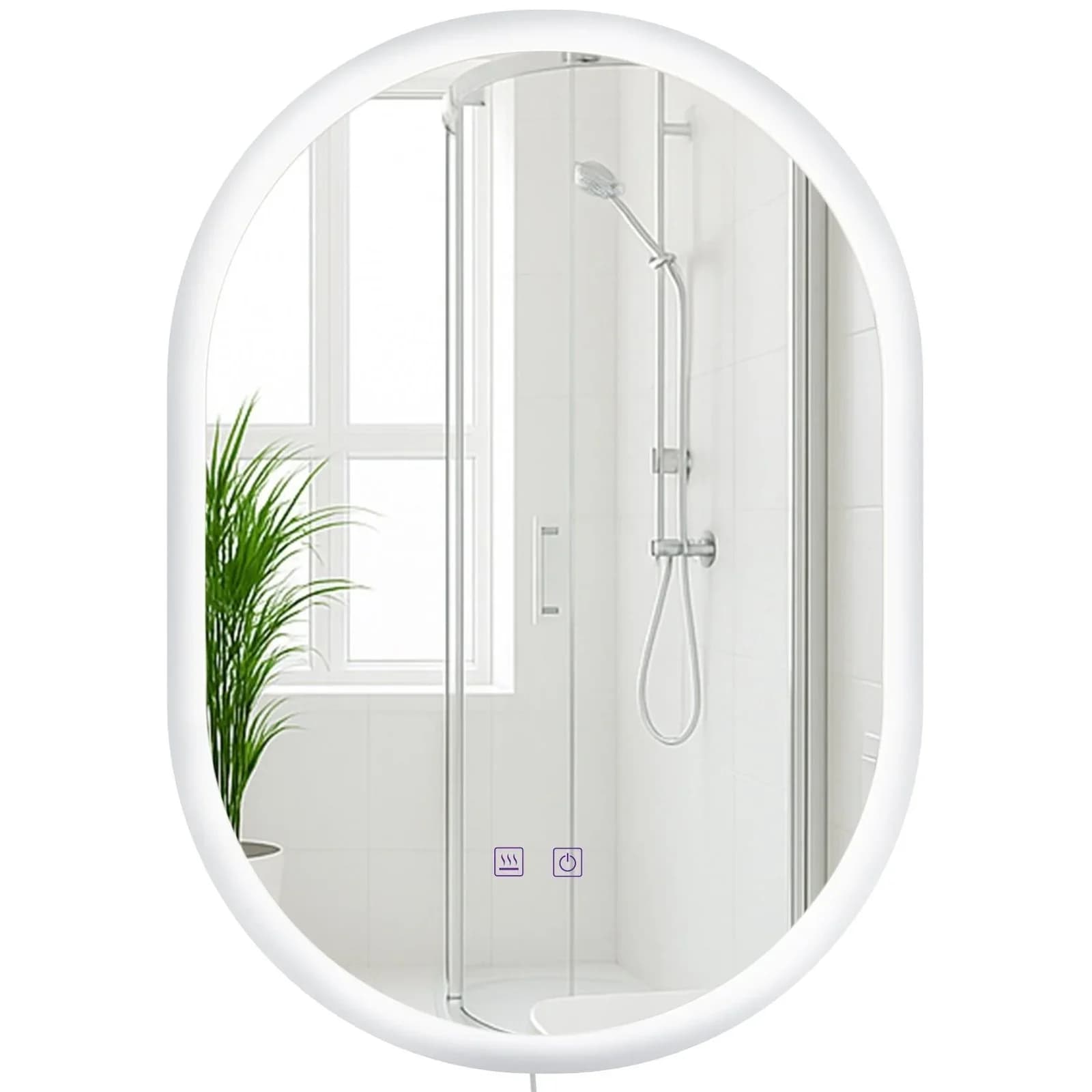 CLP Badspiegel Karishma mit Beleuchtung 70x50 cm Anti-Beschlag