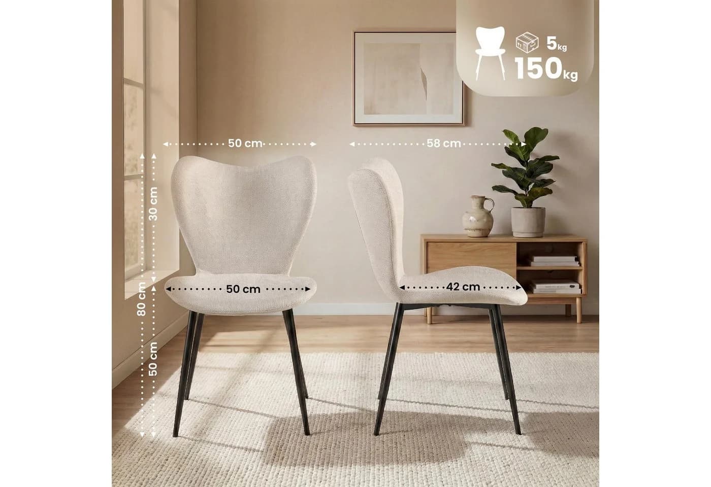 CLP Esszimmerstuhl Maika Retro Design mit Metallgestell - Bild 5