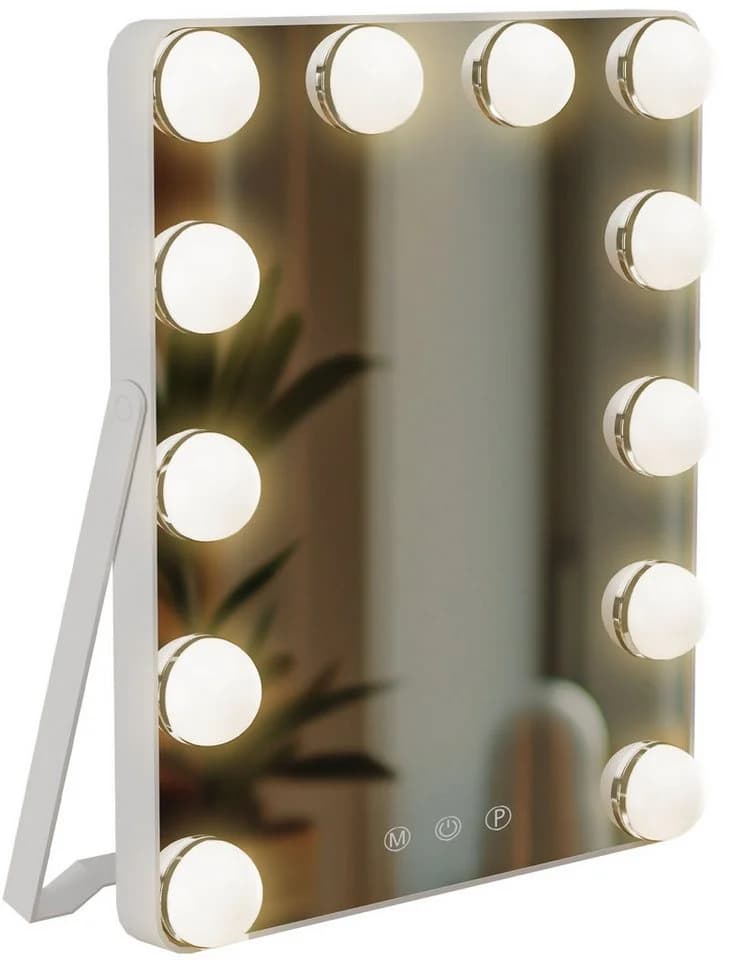 CLP Schminkspiegel Balian LED 3 Lichtfarben USB-C Hollywoodspiegel - Bild 5