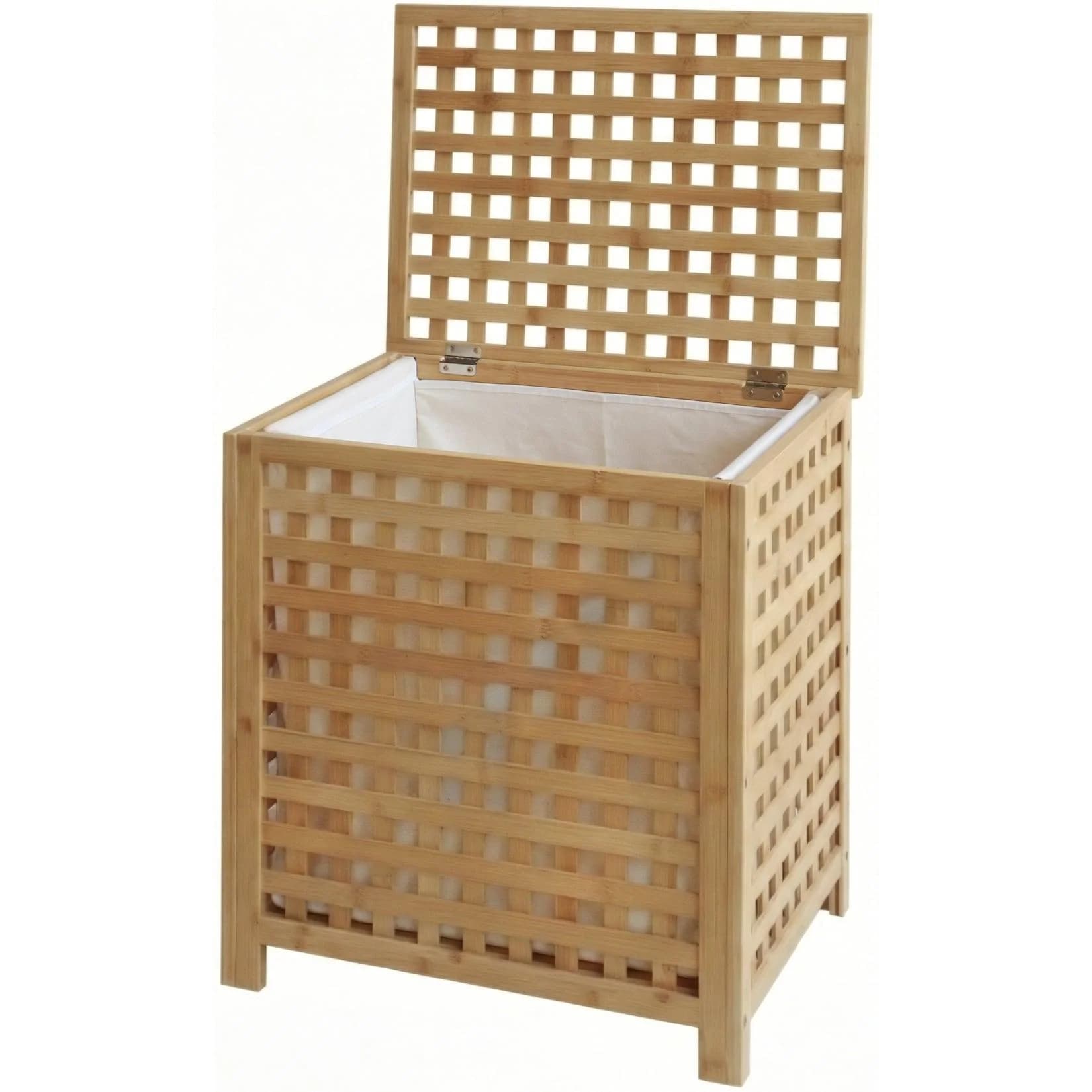 CLP Wäschebox Ronthy, Wäschesammler Holz 70L waschbar herausnehmbar, Bambusrahmen - Bild 2