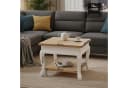CLP Couchtisch Thordis massiv Mindiholz Shabby Chic weiß Bild 1