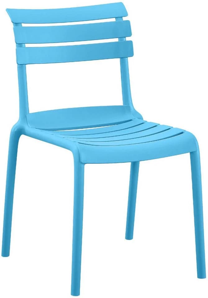 CLP Gartenstuhl Kebren Blau Wetterfest UV-beständig Stapelbar - Bild 2