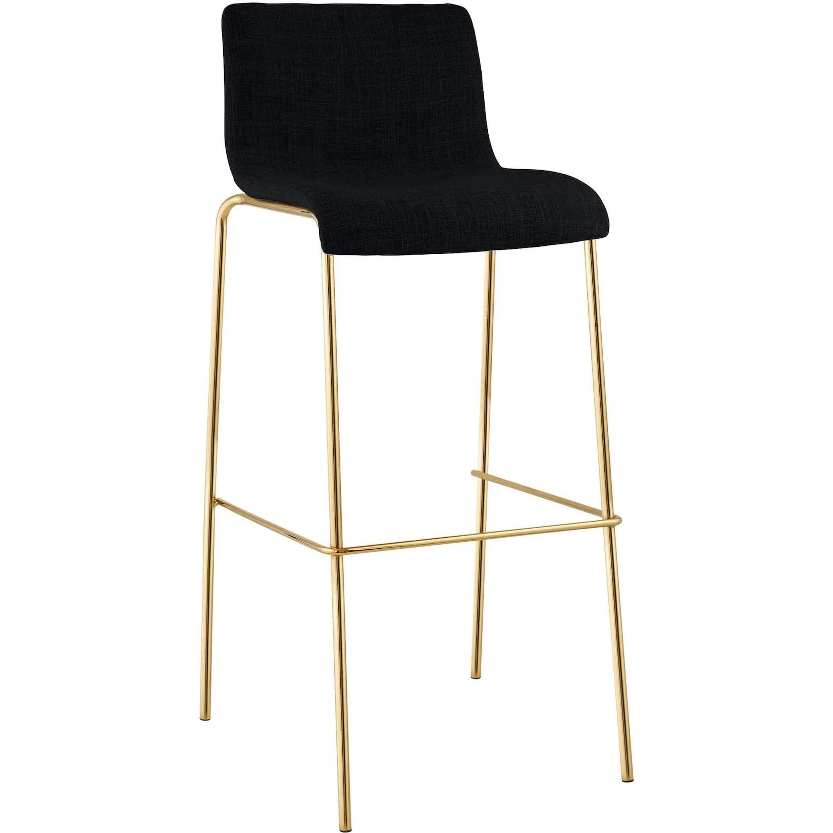 CLP Barhocker Hover Stoffbezug Metallgestell Goldoptik