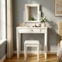 CLP Schminktisch Set Velia mit Hocker und Spiegel Bild 1