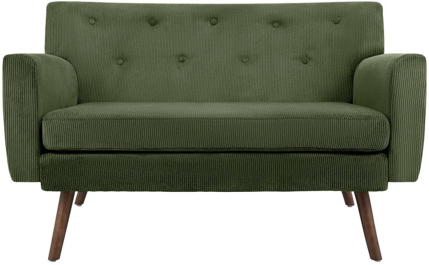 CLP Sofa Kioni Cordbezug 2-Sitzer Kautschukholz - Bild 5