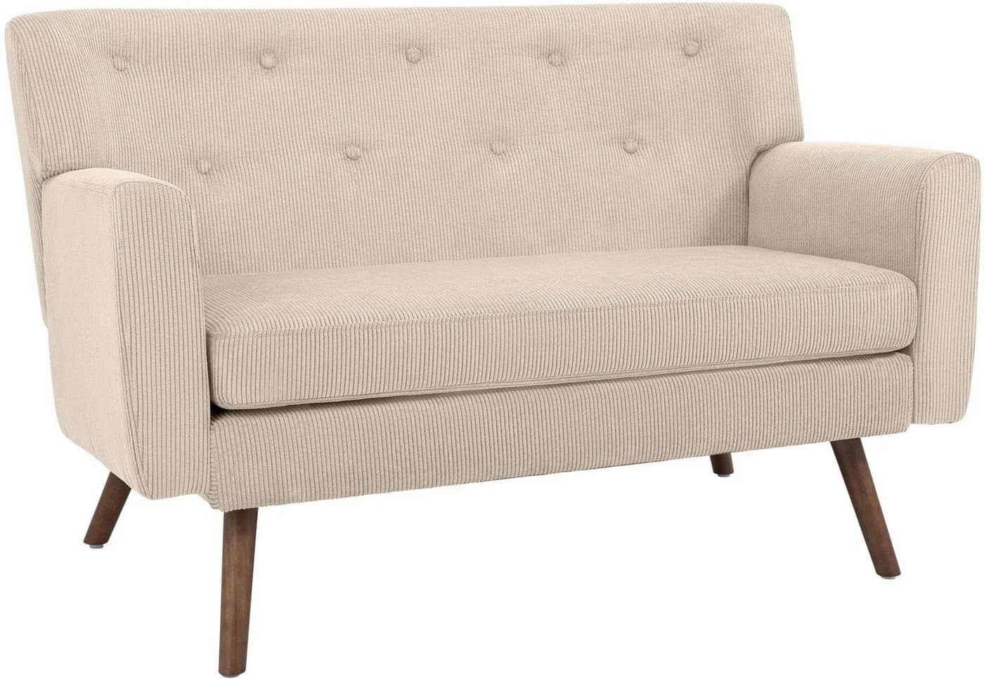 CLP Sofa Kioni Cordbezug 2-Sitzer Kautschukholz - Bild 2