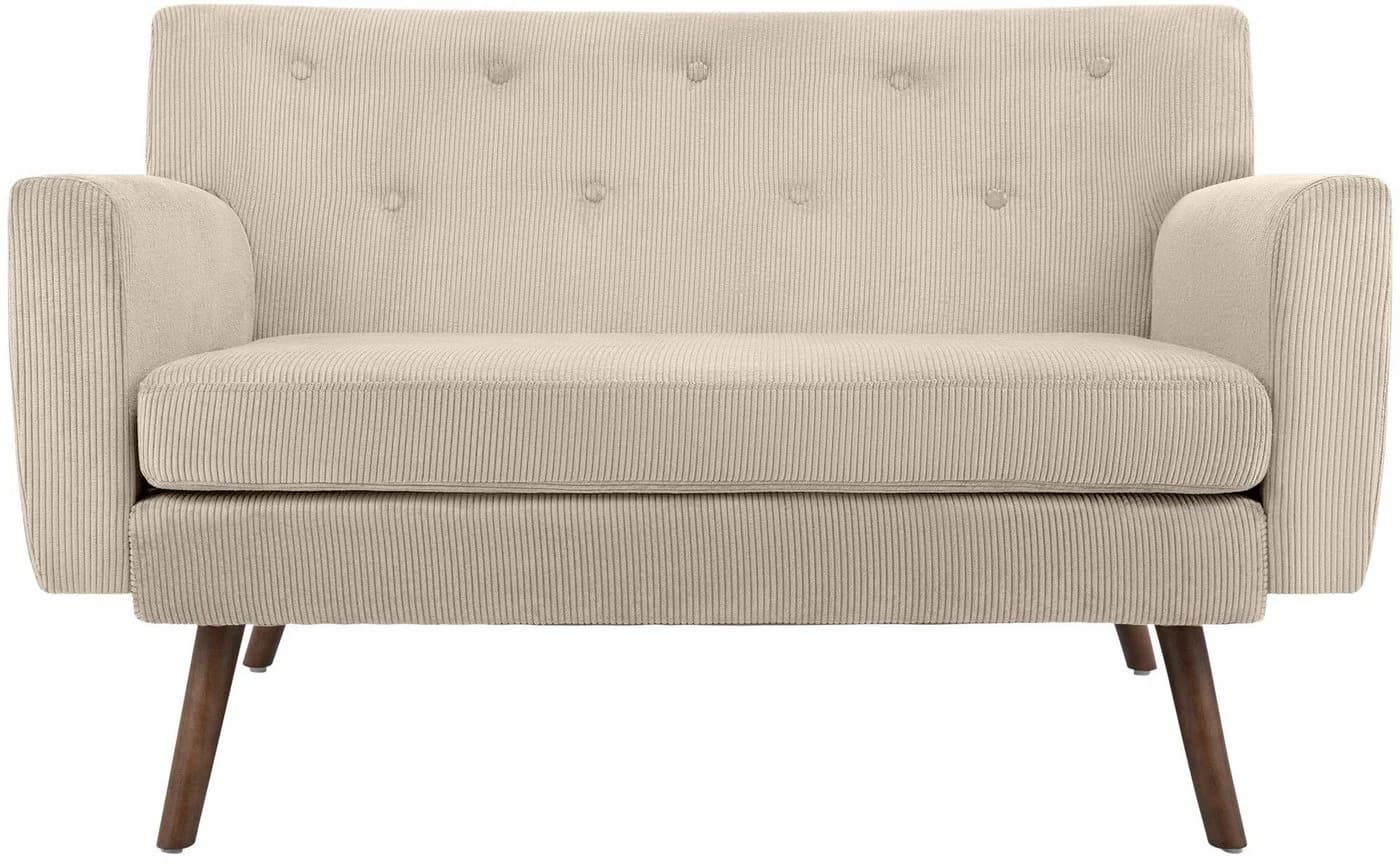 CLP Sofa Kioni Cordbezug 2-Sitzer Kautschukholz - Bild 5